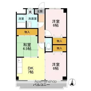 アメニティ三原【1階】の間取り