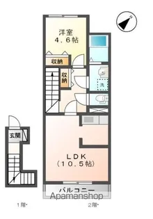 ロシェ・ノワール【2階】の間取り