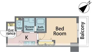 K−クレスト西新町【7階】の間取り