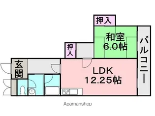 パークハイツ杭瀬【502号室】の間取り