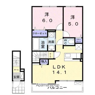 ラ・フェリーチェⅡ【2階】の間取り