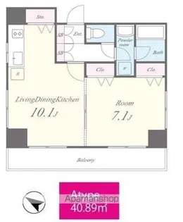 WAVE千束【5階】の間取り