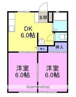 シャトーメロン【1-A号室】の間取り