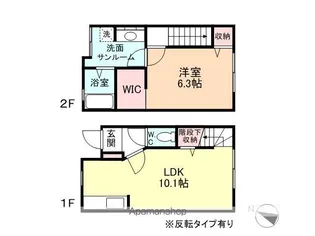 リヴェール奥井【103号室】の間取り