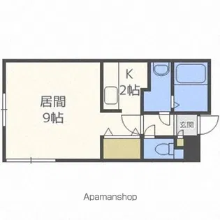 ノースコート月寒公園Ⅰ【303号室】の間取り