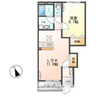 PENSION RICHESSEⅡ(パンション リシェスⅡ)【1階】の間取り