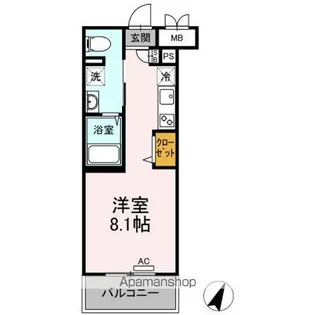 グランジュール大手町【806号室】の間取り