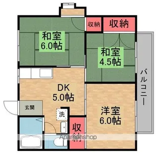 長谷ガーデンハイツ【2階】の間取り