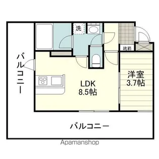 ESPACE DU COEUR【205号室】の間取り