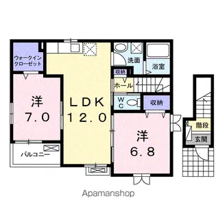 アプリコット【2階】の間取り
