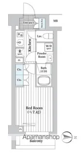 プレール・ドゥーク新宿WEST【4階】の間取り
