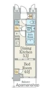 1DKの間取り画像