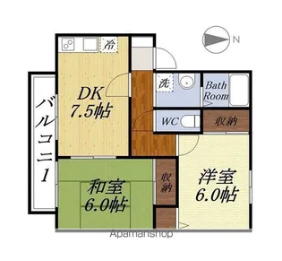 アムール・ヴィルA【1階】の間取り