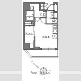 アラート横濱桜木町Ⅰ【11階】の間取り