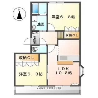 グリーンビレッジ【1階】の間取り