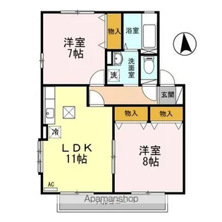 リビングタウン新田東【1階】の間取り