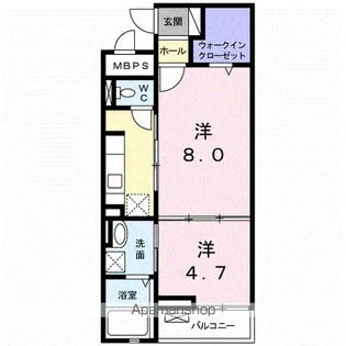 クレメントウエストクルメ【2階】の間取り