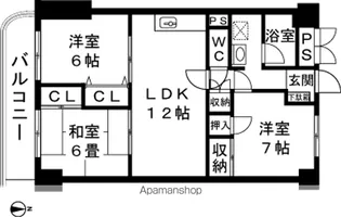 旭町いづみプラザ【8階】の間取り