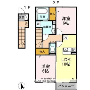 プラステート【2階】の間取り