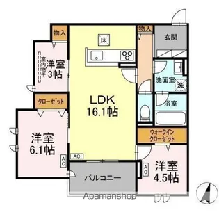 敬正会御門ホームズ【1階】の間取り