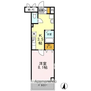 シェソワ【3階】の間取り