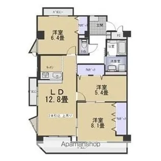 ハイムビーオール【4階】の間取り