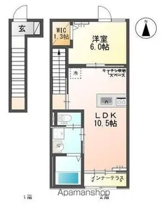 ティーダ春日【Ⅰ206号室】の間取り