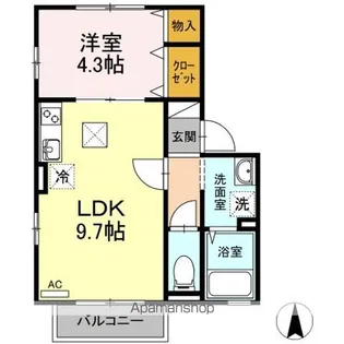 WIND WARD 泉【1階】の間取り