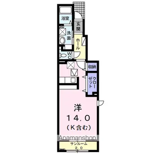 フレスクーラ県【101号室】の間取り