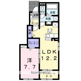 ラッフィナートカーサ西軽井沢A【1階】の間取り