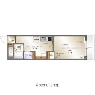 ルビービル【302号室】の間取り