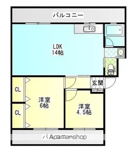 ミヤザキ第二マンション【3階】の間取り