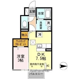 福島県郡山市富田町字向舘【アパート】の間取り