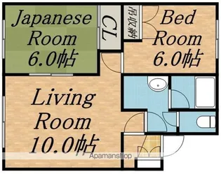 プレサントKハイツ 3号棟【202号室】の間取り