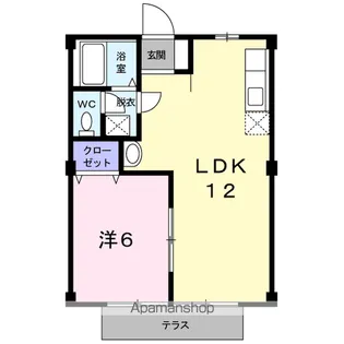 ハイツ石拾【1階】の間取り