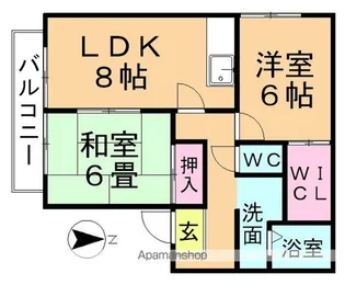 サンガーデン楽田 A棟【A202号室】の間取り