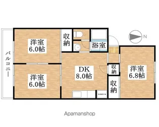 メゾン高羽【103号室】の間取り