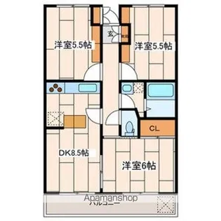 クレストヒルズ【3階】の間取り