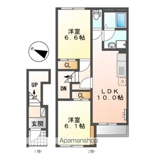 K・フォルティア【2階】の間取り