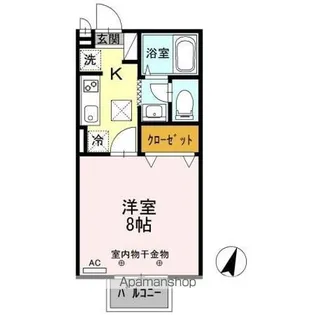MAISON WEST(メゾンウエスト)【1階】の間取り