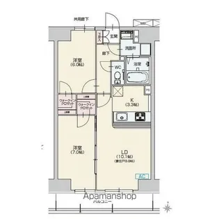MELIV岩倉【404号室】の間取り