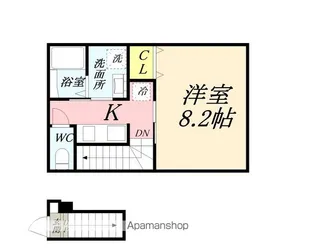 ヴィラウィーブ【206号室】の間取り