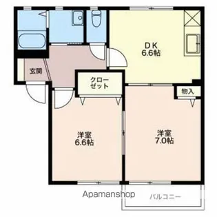 ガーデンプレイス A【2階】の間取り