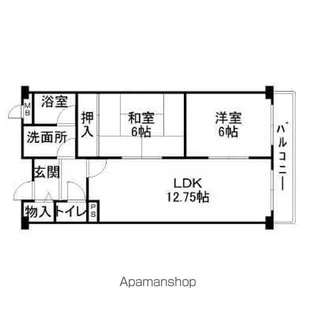 パレス中もず【2階】の間取り