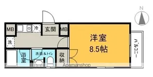 シャインパレス中村【202号室】の間取り