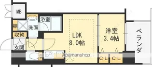 アーバネックス西天満【2階】の間取り
