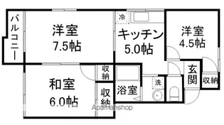 エステート八幡【203号室】の間取り