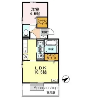 セジュール プラム【1階】の間取り