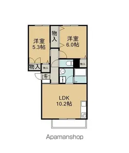 メゾン・ベレオA棟【1階】の間取り