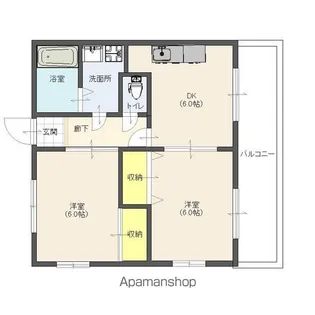フォレストハイツナカタ【202号室】の間取り